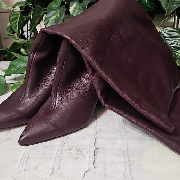 Vince Camuto Modesie Mahofaby Red Butter Calf Leather Boots 9 -See Measurements - Picture 3 of 15